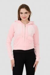 JUICY COUTURE Różowa bluza Madison Hoodie. Czerwone bluzy damskie Juicy Couture, s, bez wzorów, bez kaptura. W wyprzedaży za 203.99 zł.