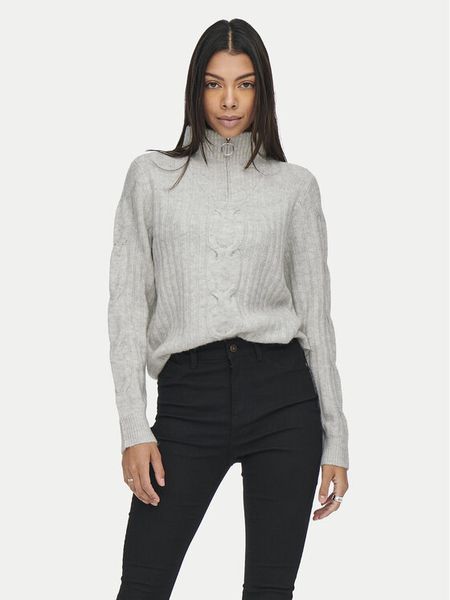 JDY Sweter Andrea 15242811 Szary Regular Fit. Szare swetry damskie JDY, l, bez wzorów, z syntetyku, bez kołnierzyka, bez ramiączek, bez kaptura. Za 109.99 zł.