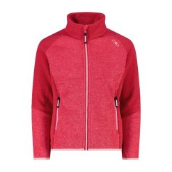 Sweter dzianinowy w serek dla dziewczynki CMP. Czerwone swetry dla dziewczynek CMP, na zimę, bez wzorów, z dzianiny, bez kołnierzyka, bez ramiączek, długie, z kapturem. Za 267.15 zł.