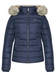 Tommy Jeans Kurtka puchowa Basic DW0DW08588 Granatowy Regular Fit. Niebieskie kurtki damskie Tommy Jeans, xs, bez wzorów, z jeansu, bez kaptura. Za 689.99 zł.