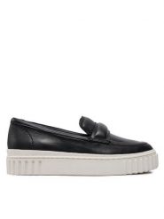 Clarks Półbuty Mayhill Cove 26176435 Czarny. Czarne półbuty damskie Clarks, bez wzorów, ze skóry, bez obcasa, na płaskiej podeszwie, bez zapięcia. Za 429.99 zł.