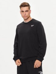 Reebok Bluza Identity Small Logo 100050282 Czarny Regular Fit. Czarne bluzy męskie Reebok, m, bez wzorów, z bawełny, bez kaptura. Za 139.99 zł.
