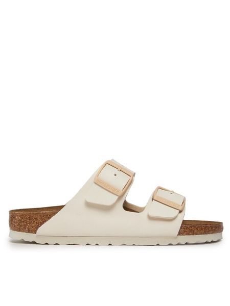 Birkenstock Klapki Arizona Birko-Flor 1027339 Beżowy. Brązowe klapki damskie Birkenstock, bez wzorów, ze skóry, bez obcasa. Za 399.99 zł.