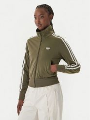 Adidas Bluza Firebird Classic KQ6531 Zielony Regular Fit. Zielone bluzy damskie Adidas, m, bez wzorów, z syntetyku, bez kaptura. Za 329.99 zł.