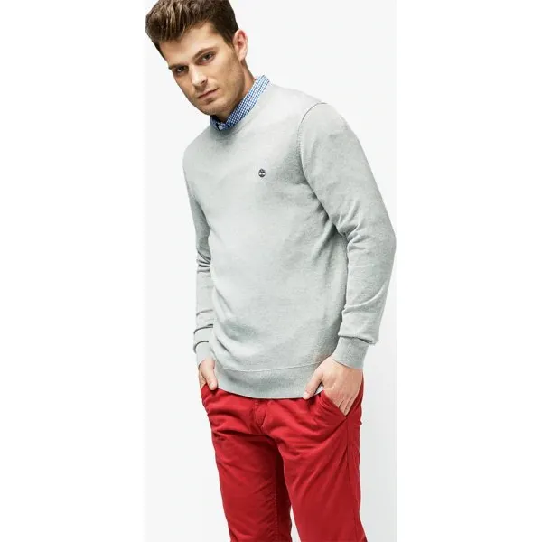 Timberland Sweter Williams River Crew , szary, rozmiar M. Szare swetry przez głowę męskie Timberland, m, bez wzorów, z bawełny, bez kołnierzyka. W wyprzedaży za 249.99 zł.