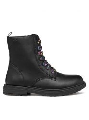 Geox Kozaki Jr Eclair J049QD 0003W C9240 S Czarny. Czarne buty zimowe dziewczęce Geox, bez wzorów, ze skóry, bez zapięcia. Za 239.99 zł.
