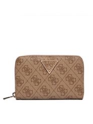 Guess Portfel Laurel II Logo SWSG74 59140 Brązowy. Brązowe portfele damskie Guess, z aplikacjami, ze skóry. Za 219.99 zł.