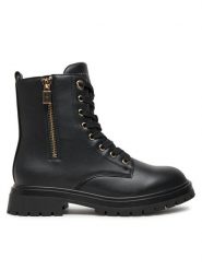 Tommy Hilfiger Trapery Lace-Up Bootie T3A5-33567-1351 S Czarny. Czarne buty zimowe dziewczęce Tommy Hilfiger, bez wzorów, ze skóry, bez zapięcia. Za 299.99 zł.