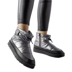 Szare śniegowce Lee Cooper LCJ-23-44-1966L srebrny. Szare śniegowce i trapery damskie za kostkę. Za 168.58 zł.