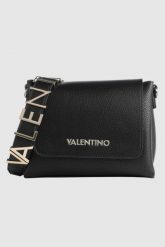 VALENTINO Torebka czarna Alexia Satchel. Czarne listonoszki damskie Valentino by Mario Valentino, bez wzorów, bez dodatków. W wyprzedaży za 356.99 zł.