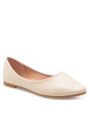 Jenny Fairy Baleriny CAMILLE WSS20701-01 Écru. Baleriny damskie Jenny Fairy, bez wzorów, ze skóry, bez obcasa. Za 89.99 zł.