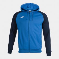 Bluza do piłki nożnej męska Joma Academy IV. Niebieskie bluzy męskie Joma, l, bez wzorów, bez kaptura. W wyprzedaży za 158.00 zł.