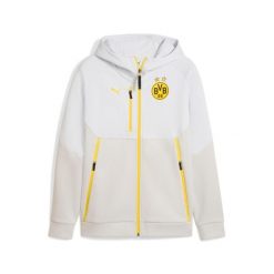 Rozpinana bluza Borussia Dortmund 2025/26. Szare bluzy męskie Puma, l, bez wzorów, z materiału, bez kaptura, na fitness i siłownię. Za 425.35 zł.