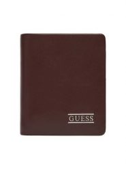 Guess Portfel SMNEBR LEA22 Brązowy. Brązowe portfele męskie Guess, z aplikacjami, ze skóry. Za 129.99 zł.