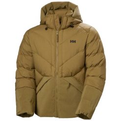 Kurtka puchowa Helly Hansen Village Down. Brązowe kurtki męskie Helly Hansen, m, bez wzorów, z puchu, bez kaptura. Za 1,429.50 zł.