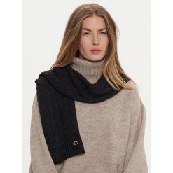 Szalik Coach. Czarne szaliki i chusty damskie Coach, bez wzorów. Za 379.99 zł.