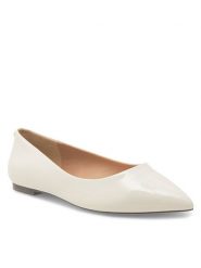 Nine West Baleriny WFA2622-1 Biały. Białe baleriny damskie Nine West, bez wzorów, ze skóry, bez obcasa. Za 199.99 zł.