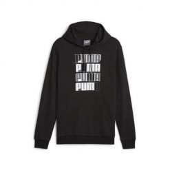 Bluzy sportowa męska Puma Ess+ Logo Lab. Czarne bluzy męskie Puma, l, bez wzorów, z kapturem. Za 337.00 zł.