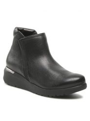 Go Soft Botki WB-SASHA-AW22-12 Czarny. Czarne botki damskie GO SOFT, ze skóry, bez obcasa, na płaskiej podeszwie, bez zapięcia. Za 124.99 zł.
