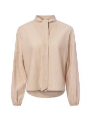 Opus Rozkloszowana bluzka - Fomantica Kobiety beżowy, 38. Brązowe bluzki damskie Opus, bez wzorów, eleganckie, bez kołnierzyka, bez ramiączek. Za 229.95 zł.