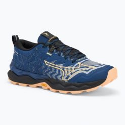 Buty do biegania damskie Mizuno Wave Daichi 8. Niebieskie obuwie sportowe damskie Mizuno, bez wzorów, z materiału, do biegania, mizuno wave. Za 369.99 zł.