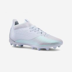 Buty do piłki nożnej damskie Kipsta Viralto+ III MG. Niebieskie obuwie sportowe damskie KIPSTA, bez wzorów, z dzianiny, na fitness i siłownię. Za 149.99 zł.