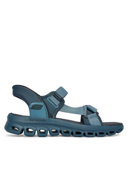 Skechers Sandały Glide Step Sandal 233382/BLU Granatowy. Niebieskie sandały męskie Skechers, z materiału, bez zapięcia. Za 220.99 zł.