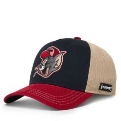 Czapka z daszkiem Capslab. Czarne czapki i kapelusze damskie CapsLab, bez wzorów. Za 169.99 zł.