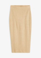 Spódnica ołówkowa. Brązowe spódnice damskie bonprix, na jesień, bez wzorów, eleganckie, ołówkowe. Za 119.99 zł.