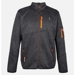 Polar bluza rozpinana dzianinowa melanżowa Navoy AULP 3 kieszenie. Czarne bluzy męskie Aulp, m, bez wzorów, z dzianiny, bez kaptura, narciarskie. Za 179.99 zł.