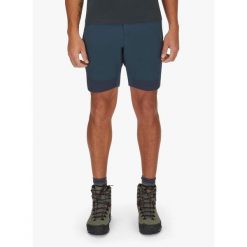 Spodenki turystyczne męskie Rab Torque Mountain Shorts. Niebieskie krótkie spodenki sportowe męskie RAB, m, bez wzorów, trekkingowe. Za 277.99 zł.