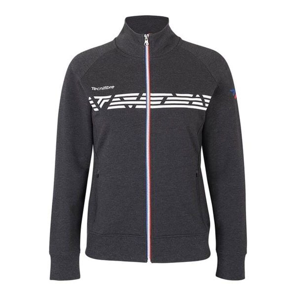 Damska bluza rozpinana Tecnifibre Knit Jacket. Szare bluzy damskie TECNIFIBRE, s, bez wzorów, z bawełny, bez kaptura. Za 169.00 zł.