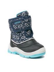 Geox Śniegowce B Flanfil Girl B Abx B263WG 0BCMN CF4N4 M Granatowy. Niebieskie buty zimowe dziewczęce Geox, ze skóry, bez zapięcia. Za 329.99 zł.