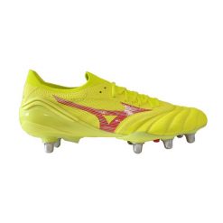 Buty piłkarskie męskie Mizuno Morelia Neo IV Β Elite Si. Żółte buty sportowe męskie Mizuno, bez zapięcia, do piłki nożnej. Za 449.99 zł.