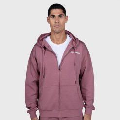Bluza męska fitness na zamek z kapturem Relay Haze. Szare bluzy męskie GYMBEAM, l, bez wzorów, z materiału, z kapturem, na fitness i siłownię. Za 151.90 zł.