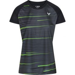 Koszulka do tenisa damska Victor T-34101 C. Czarne koszulki sportowe damskie Victor, m, bez wzorów, bez kołnierzyka, bez ramiączek, tenisowe. Za 129.99 zł.