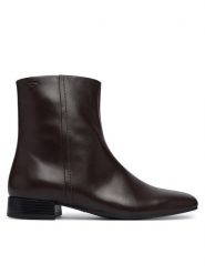 Vagabond Shoemakers Botki Mona 5955-001-35 Brązowy ciemny. Brązowe botki damskie Vagabond Shoemakers, ze skóry, bez obcasa, na płaskiej podeszwie, bez zapięcia. Za 649.99 zł.