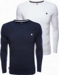 Ombre Zestaw longsleeve męski z długim rękawem - mix 2-pak V1 Z40 XL. Bluzki z długim rękawem męskie Ombre, m, bez wzorów, bez kołnierzyka. Za 159.99 zł.
