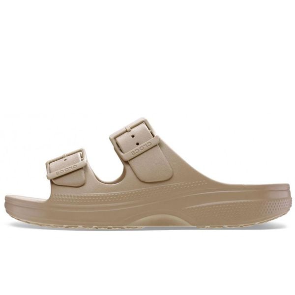 Klapki Crocs Saturday Sandal W Damskie. Brązowe klapki damskie Crocs, bez wzorów, z materiału, bez obcasa. Za 258.99 zł.