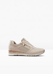 Sneakersy marki Marco Tozzi z zamkiem. Czerwone obuwie sportowe damskie bonprix, bez wzorów. Za 169.99 zł.