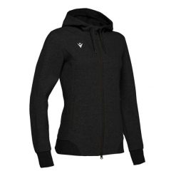 Kurtka z kapturem na zamek dla kobiet Macron lyre. Czarne kurtki damskie Macron, xl, bez wzorów, z dżerseju, z kapturem. Za 336.00 zł.