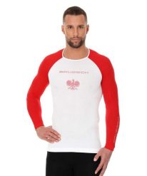 Koszulka męska z długim rękawem Brubeck 3D Husar PRO. Białe koszulki sportowe męskie Brubeck, m, bez wzorów, z dzianiny, bez kołnierzyka, bez ramiączek, do biegania. Za 124.99 zł.