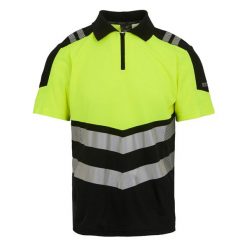 Koszulka Polo Męska HiVis. Czarne koszulki polo męskie Regatta, m, bez wzorów, z materiału, klasyczne, bez ramiączek. Za 149.99 zł.