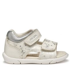 Sandały Geox. Białe sandały dziewczęce Geox, bez zapięcia. Za 119.99 zł.
