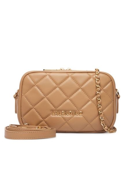 Valentino Torebka Ocarina VBS3KK51R Beżowy. Brązowe listonoszki damskie Valentino, bez wzorów, ze skóry, bez dodatków. Za 569.99 zł.