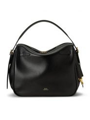 Polo Ralph Lauren Torebka 428955416001 Czarny. Czarne torebki do ręki damskie Polo Ralph Lauren, bez wzorów, ze skóry, bez dodatków. Za 2,749.00 zł.