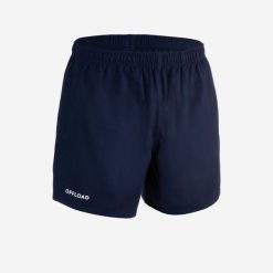 Spodenki do rugby bez kieszeni Offload R100. Niebieskie szorty męskie OFFLOAD, l, bez wzorów, z poliesteru. Za 29.99 zł.