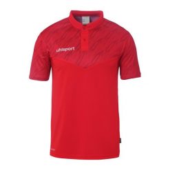 Polo Uhlsport Progressive 28. Białe koszulki polo męskie Uhlsport, bez wzorów, sportowe, bez ramiączek. Za 174.60 zł.