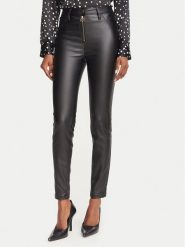 Rinascimento Spodnie z imitacji skóry CFC0130092003 Czarny Flare Fit. Czarne spodnie materiałowe damskie Rinascimento, l, bez wzorów, ze skóry. Za 419.99 zł.