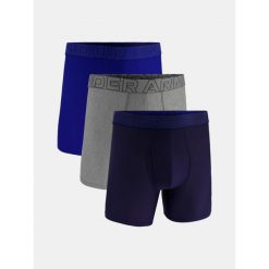 Bokserki męskie Under Armour M Perf Tech Mesh 6in Mix Mix, 3-pak. Niebieskie bokserki męskie Under Armour, z meshu, bez zapięcia, na fitness i siłownię. Za 272.99 zł.